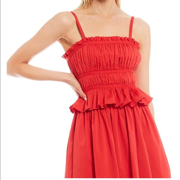 Antonio Melani Taylor Stretch Cotton Sateen Peplum Waist Dress. - Picture 4 of 13